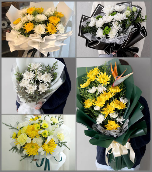 山东青岛即墨市段泊岚镇槐树沟村白事花束代送